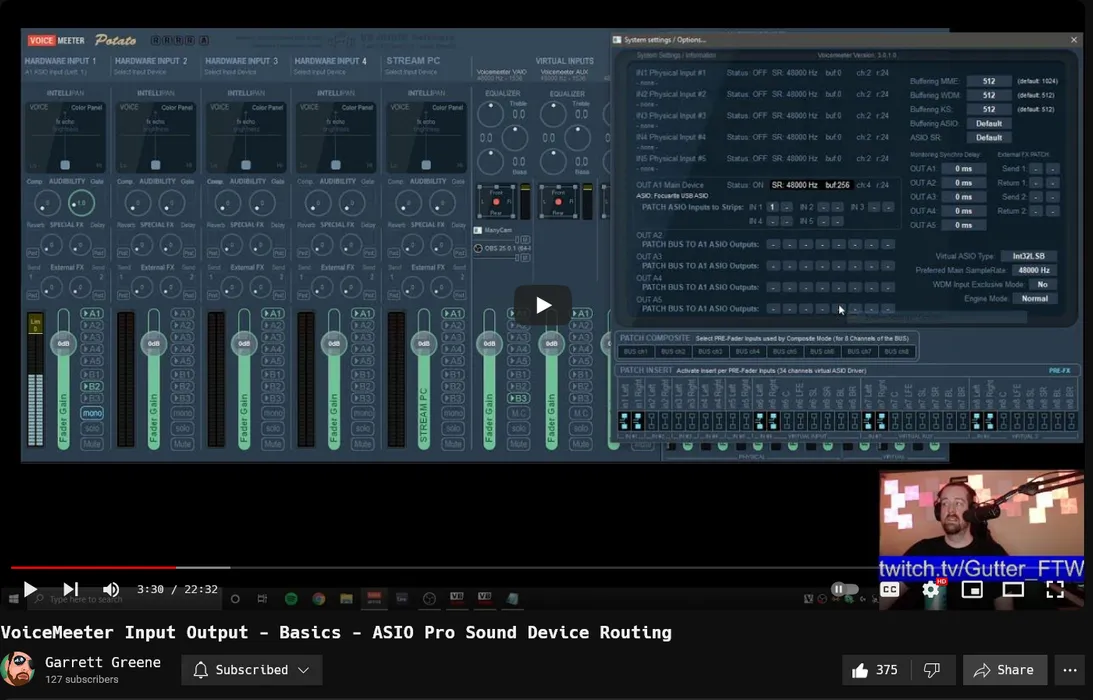 VoiceMeeter Potato - Basics - Low Latency ASIO Device Setup blog post